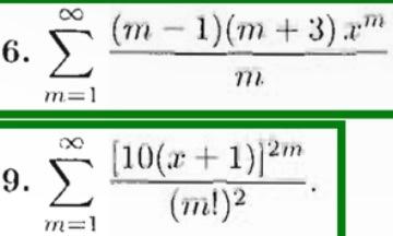 Solved 6. ∑m=1∞m(m−1)(m+3)xm 9. ∑m=1∞(m!)2[10(x+1)]2m. | Chegg.com