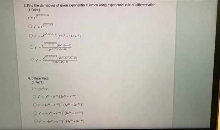 Solved 2. Find the derivatives of following inverse | Chegg.com
