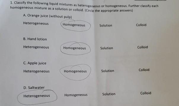 heterogeneous mixture vs homogeneous mixture