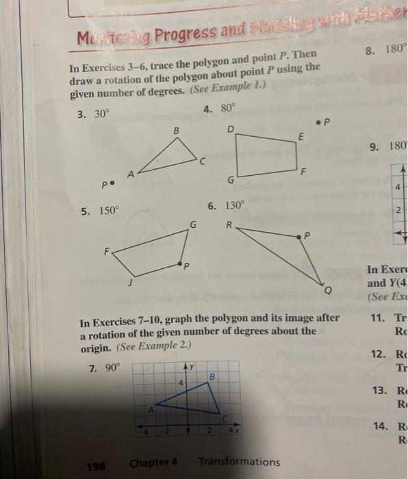 In Exercises 3-6, trace the polygon and point P. Then | Chegg.com