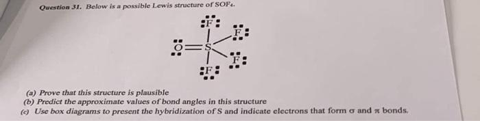sof4 lewis structure