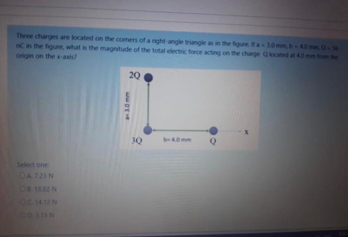 Solved Three identical point charges (+36 UC) are placed at | Chegg.com