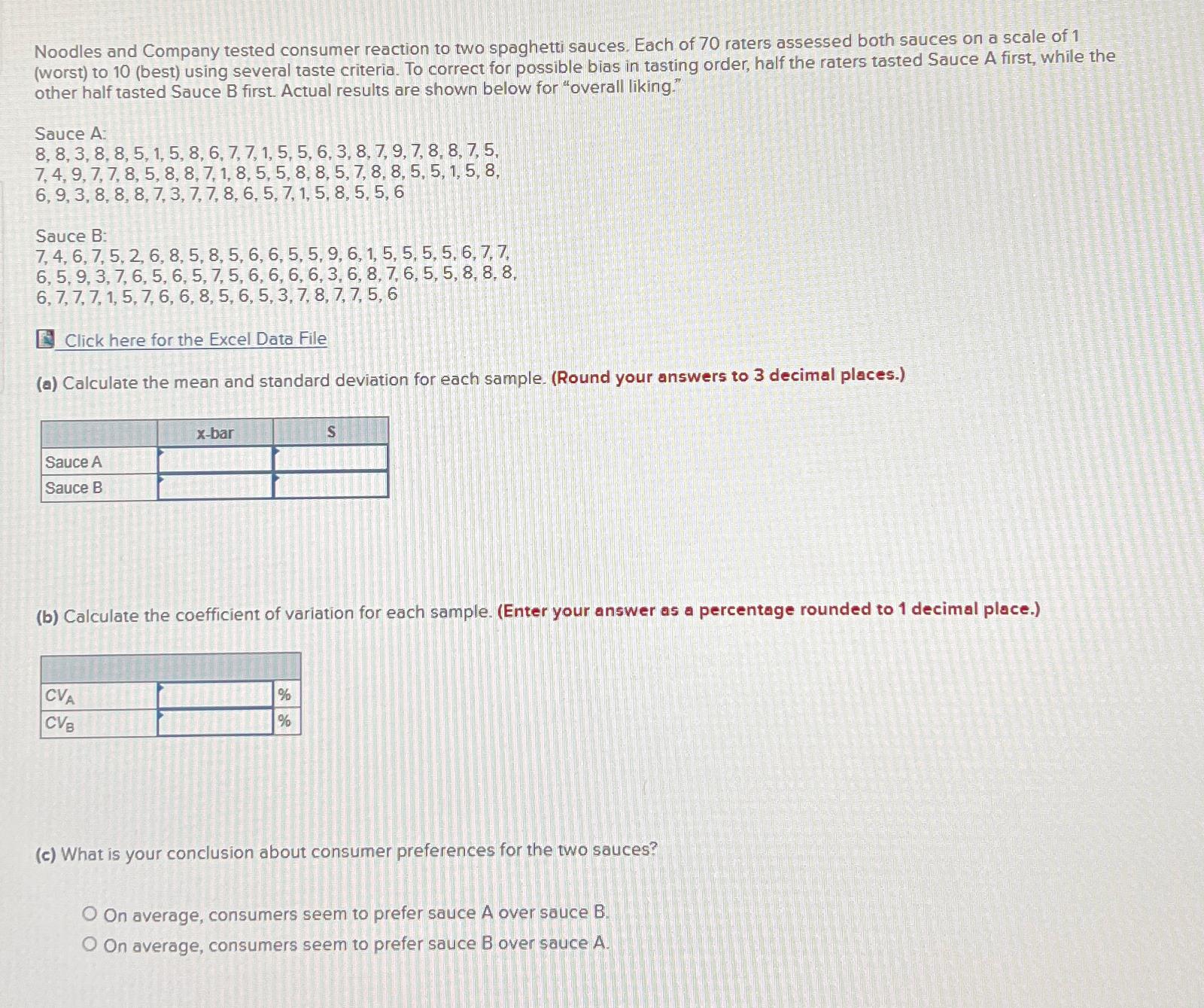 Solved Noodles and Company tested consumer reaction to two
