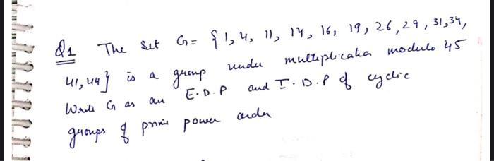 Solved Kindly solve the following question of group theory | Chegg.com