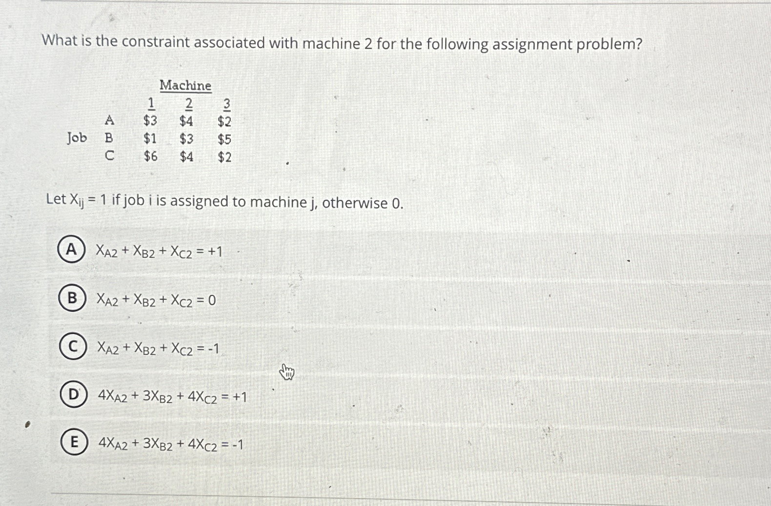 Solved What is the constraint associated with machine 2 ﻿for | Chegg.com