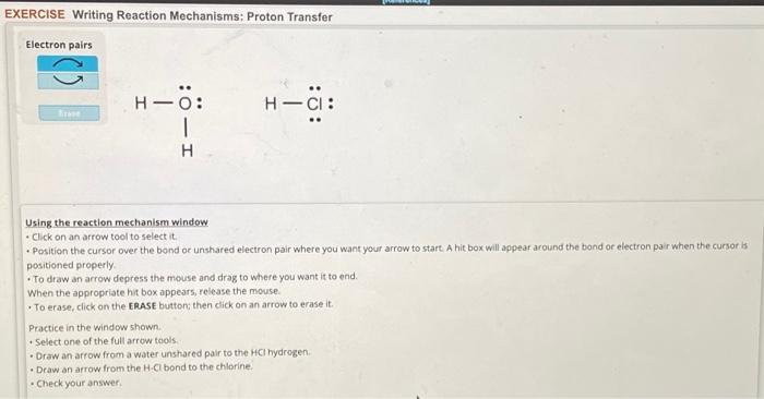 Solved EXERCISE Writing Reaction Mechanisms: Proton Transfer | Chegg.com