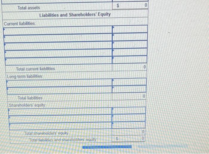 Solved The Data Listed Below Are Taken From A Balance Sheet Chegg Com