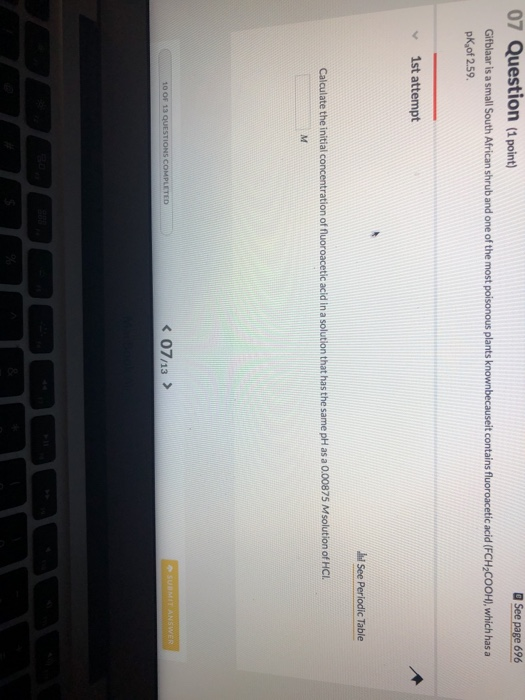 Solved 07 Question (1 point) See page 696 Gifblaar is a | Chegg.com