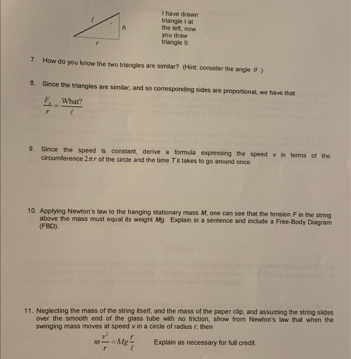 Solved h I have drawn triangle I at the left, now you draw | Chegg.com