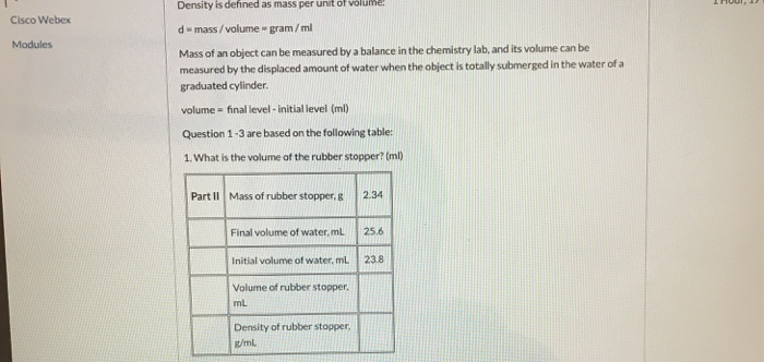 the mass per unit volume of an object is known as dash