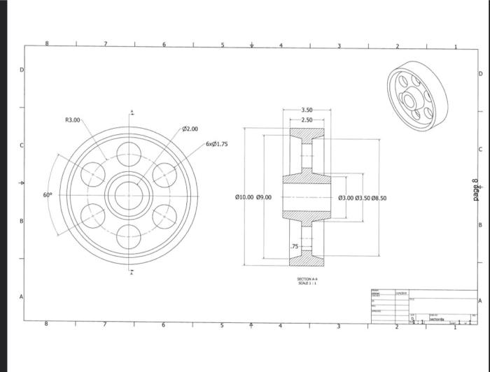 Solved INVENTOR DRAWING please sketch this in INVENTOR 2023 | Chegg.com