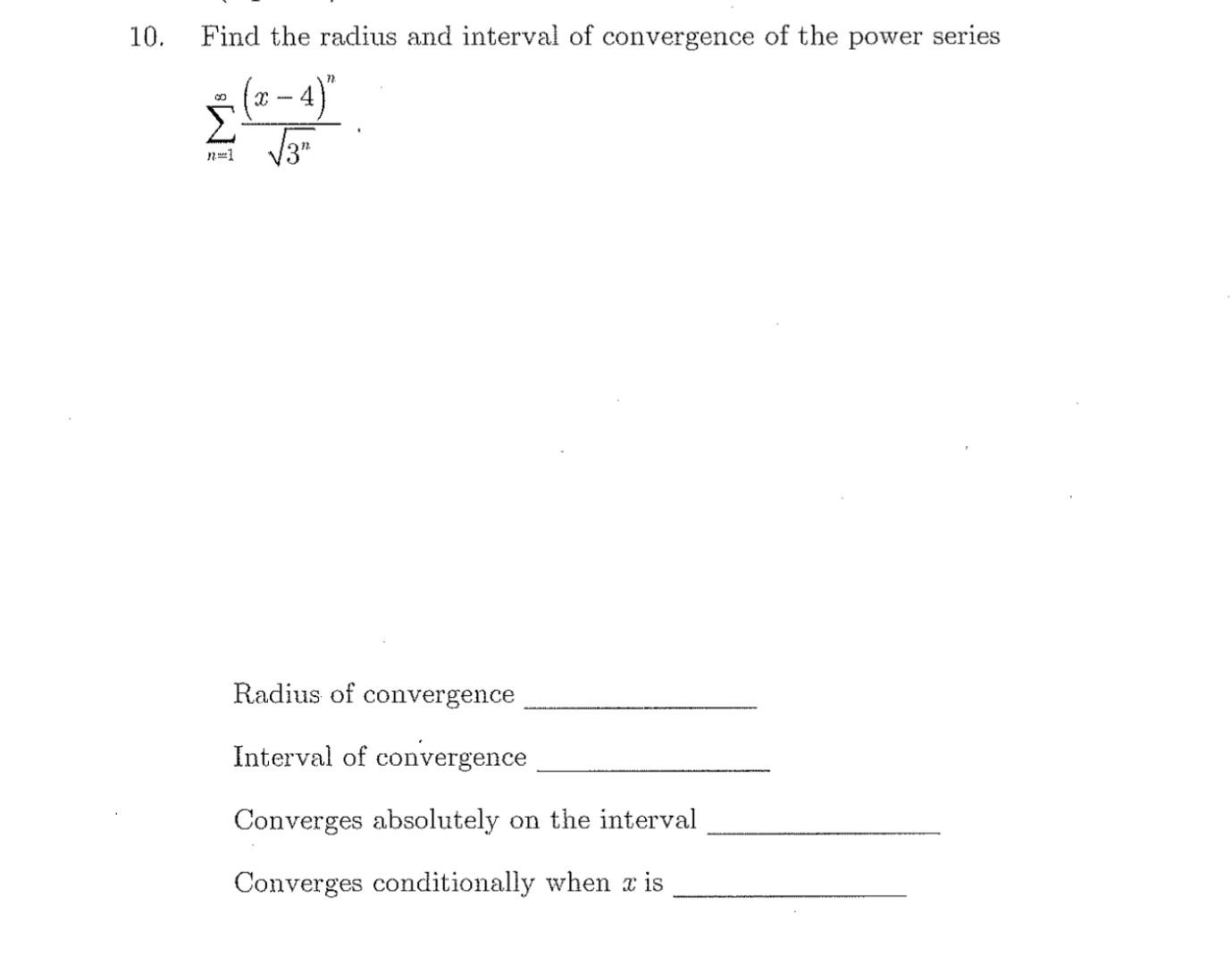 Solved Find the radius and interval of convergence of the