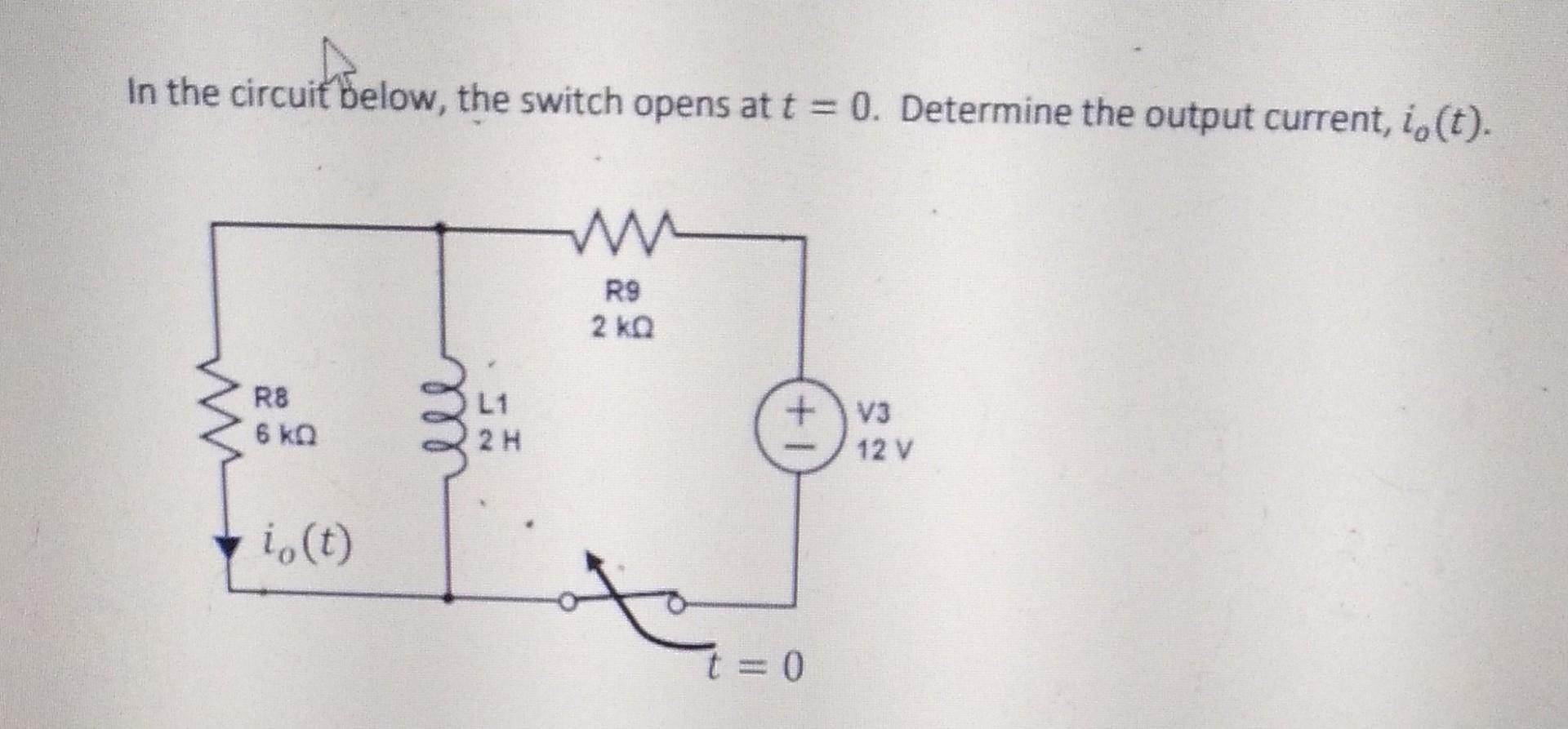 [Solved]: In the circuit Delow, the switch opens a