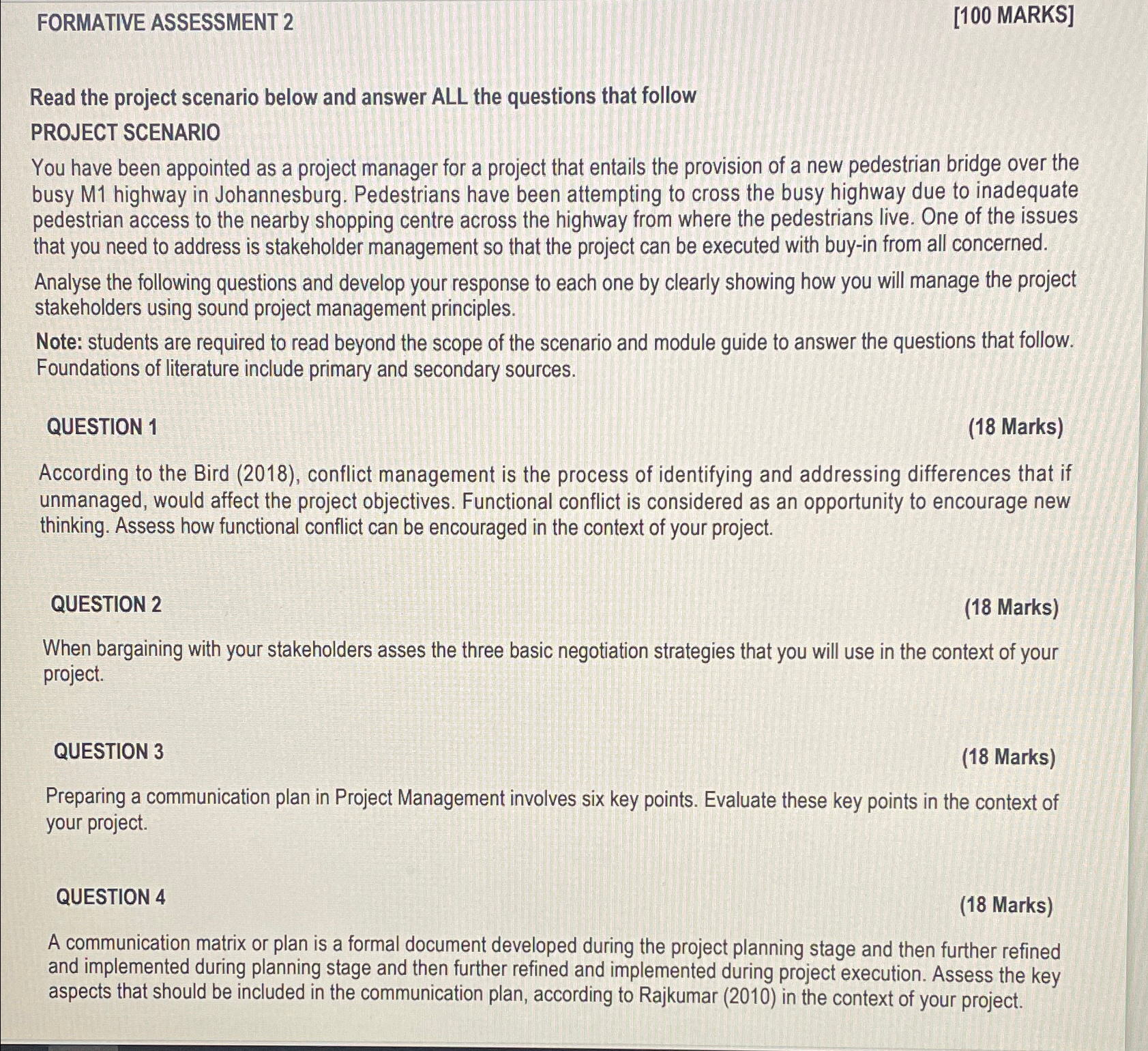 Solved FORMATIVE ASSESSMENT 2[100 MARKS]Read the project | Chegg.com