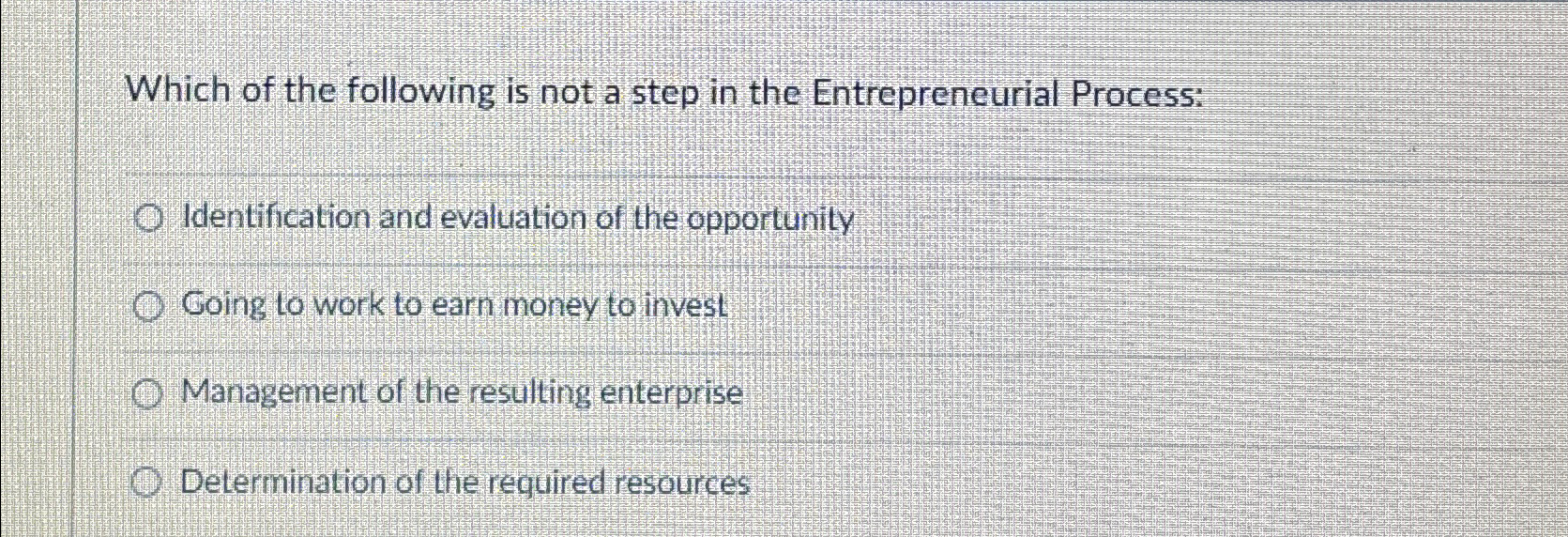 Solved Which of the following is not a step in the | Chegg.com
