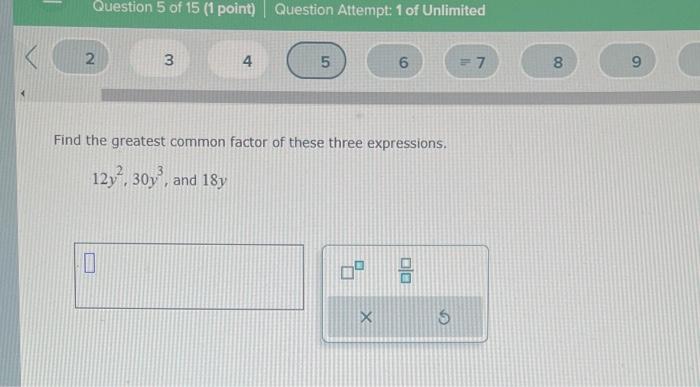Solved Find the greatest common factor of these three | Chegg.com