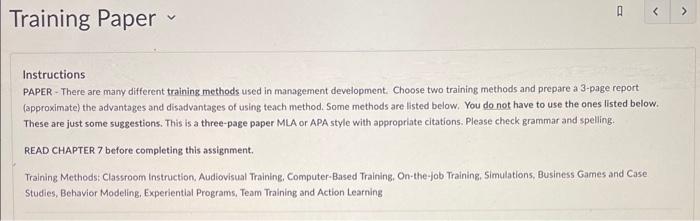 Solved Instructions PAPER - There are many different | Chegg.com