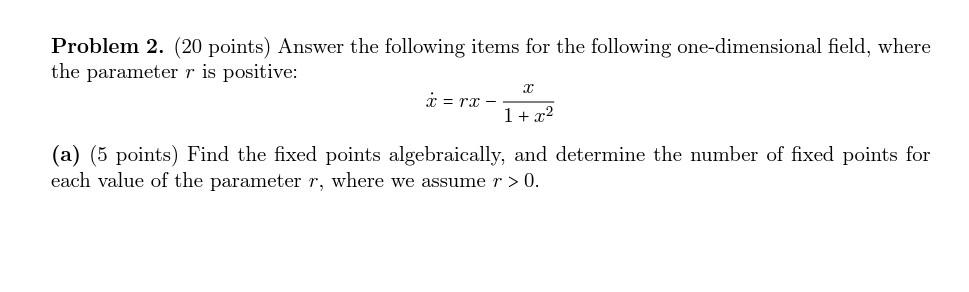 Solved Problem 2. (20 points) Answer the following items for | Chegg.com