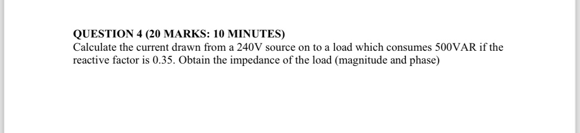 Solved QUESTION 4 (20 ﻿MARKS: 10 ﻿MINUTES)Calculate the | Chegg.com