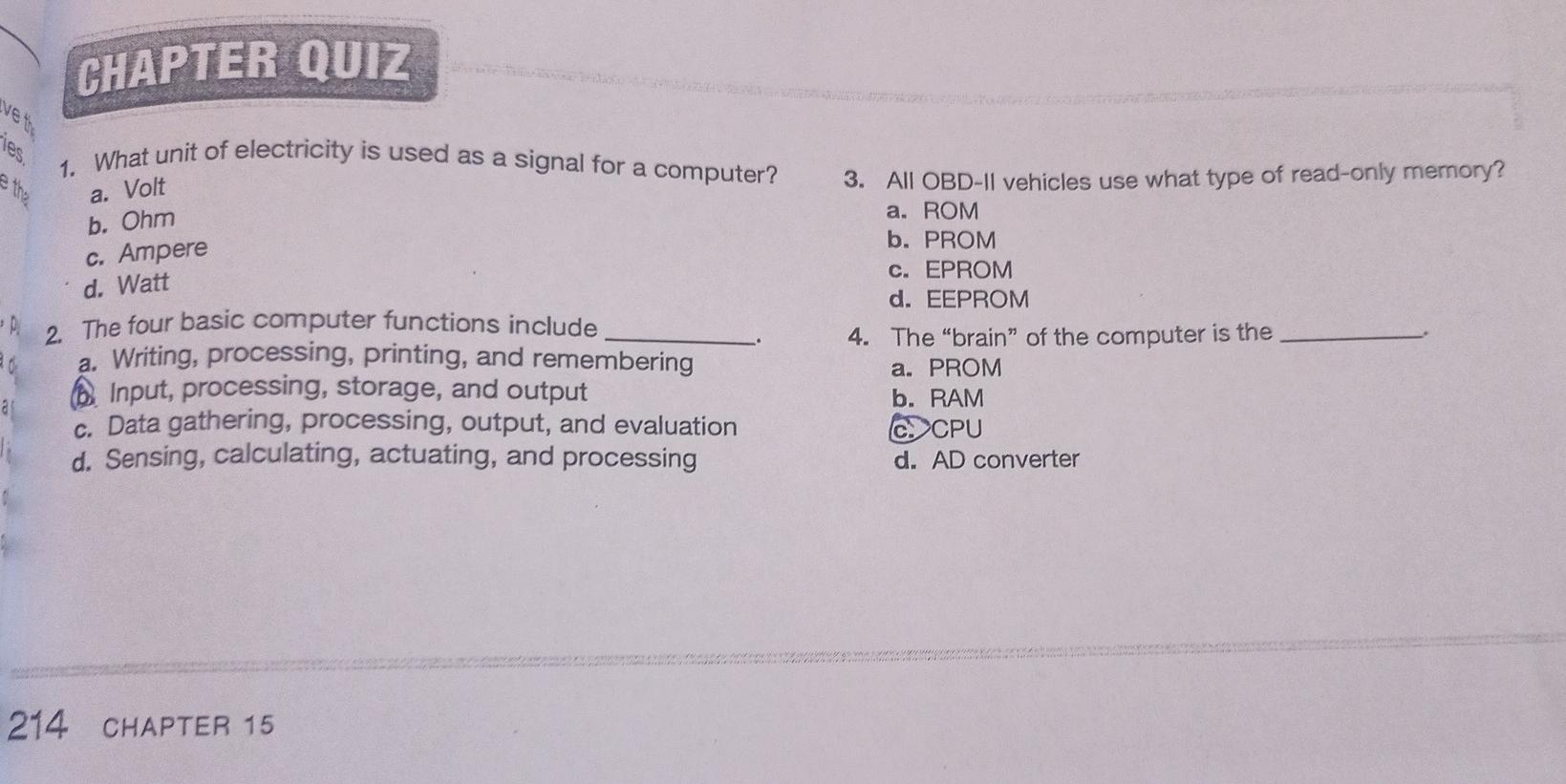 Solved 5. Computer speed is measured in a. Baud rate b.