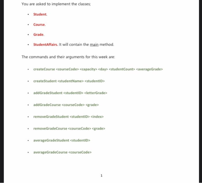 Solved You are asked to implement the classes; • Student | Chegg.com