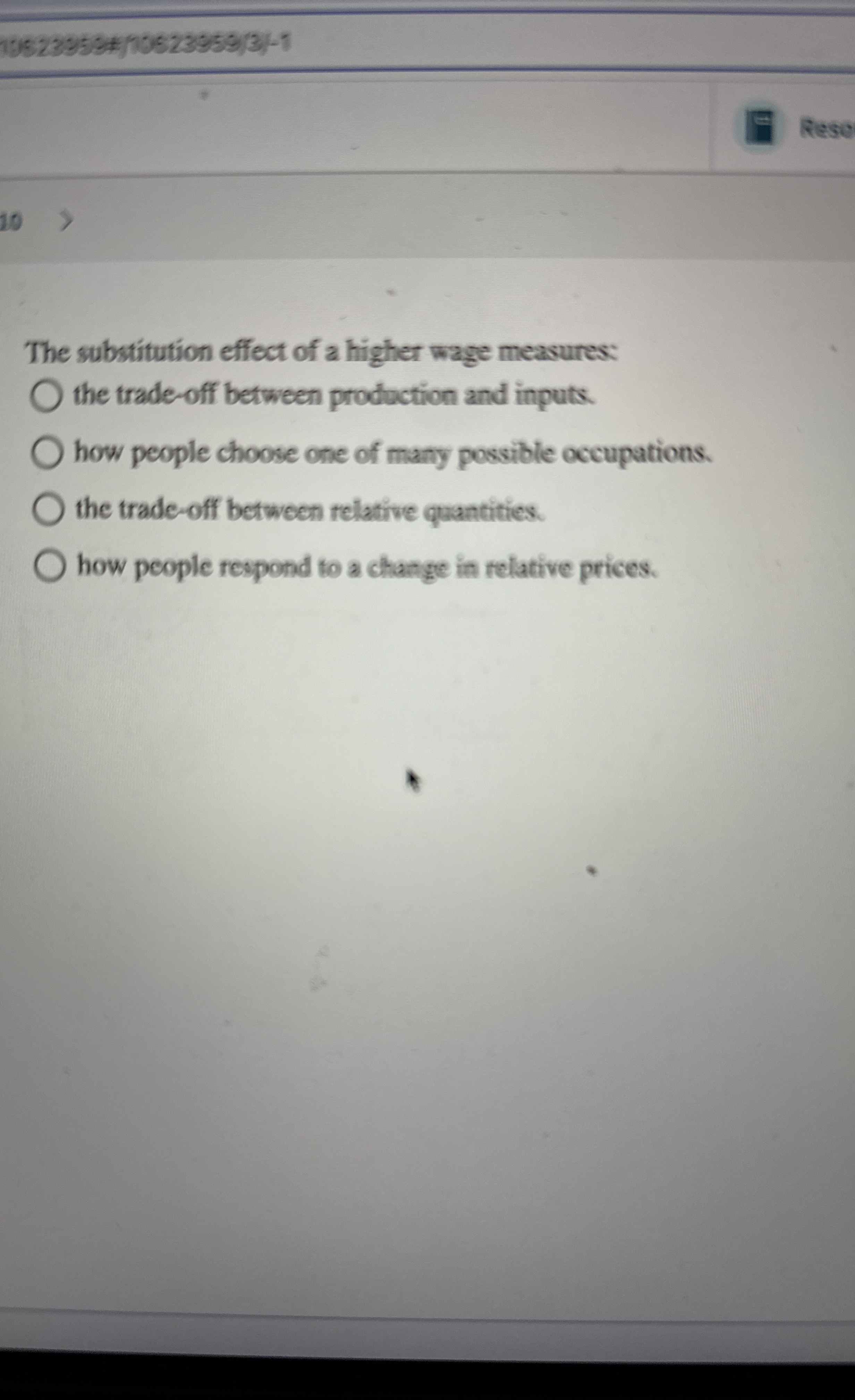 Solved The substitution effect of a higher wage measures:the | Chegg.com