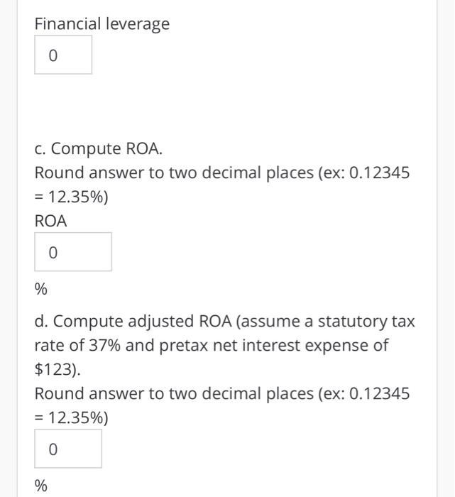 Solved Compute Measures for DuPont Disaggregation Analysis | Chegg.com