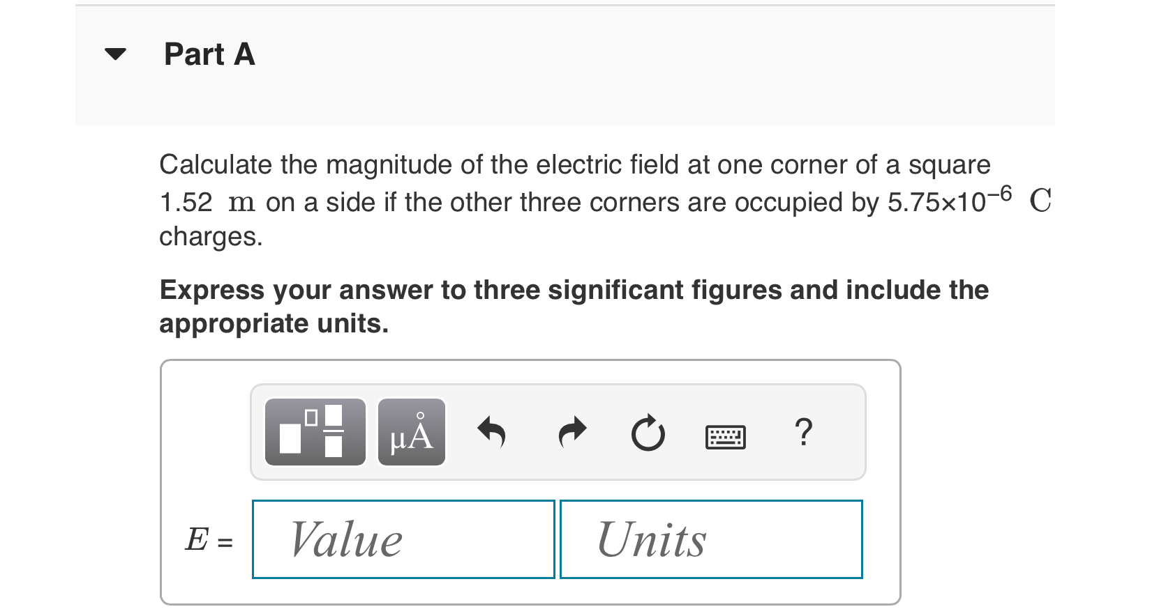 Solved Part ACalculate The Magnitude Of The Electric Field | Chegg.com