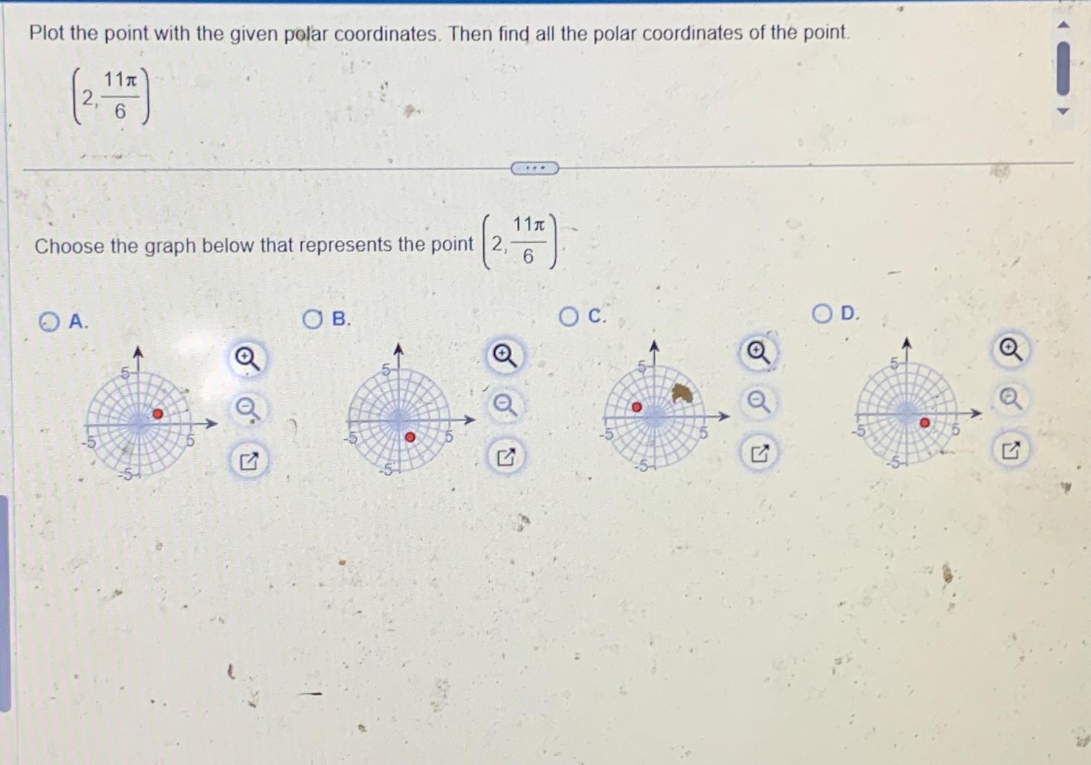 Solved Plot the point with the given polar coordinates. Then | Chegg.com