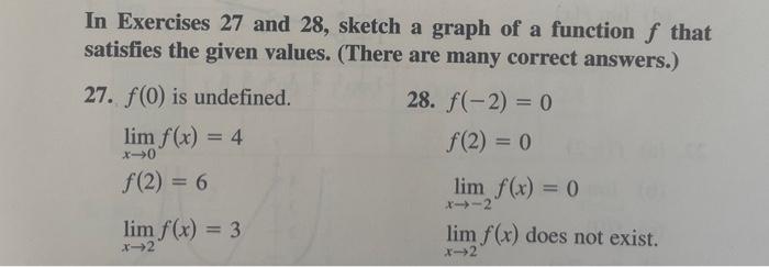 Solved In Exercises 27 and 28, sketch a graph of a function | Chegg.com