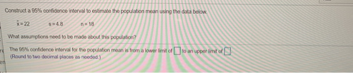 Solved Construct a 95% confidence interval to estimate the | Chegg.com