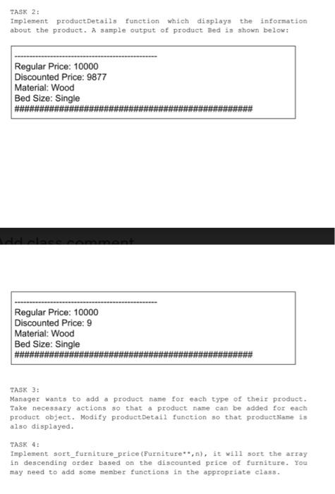 Solved TASK 2: Implement productDetails function which | Chegg.com