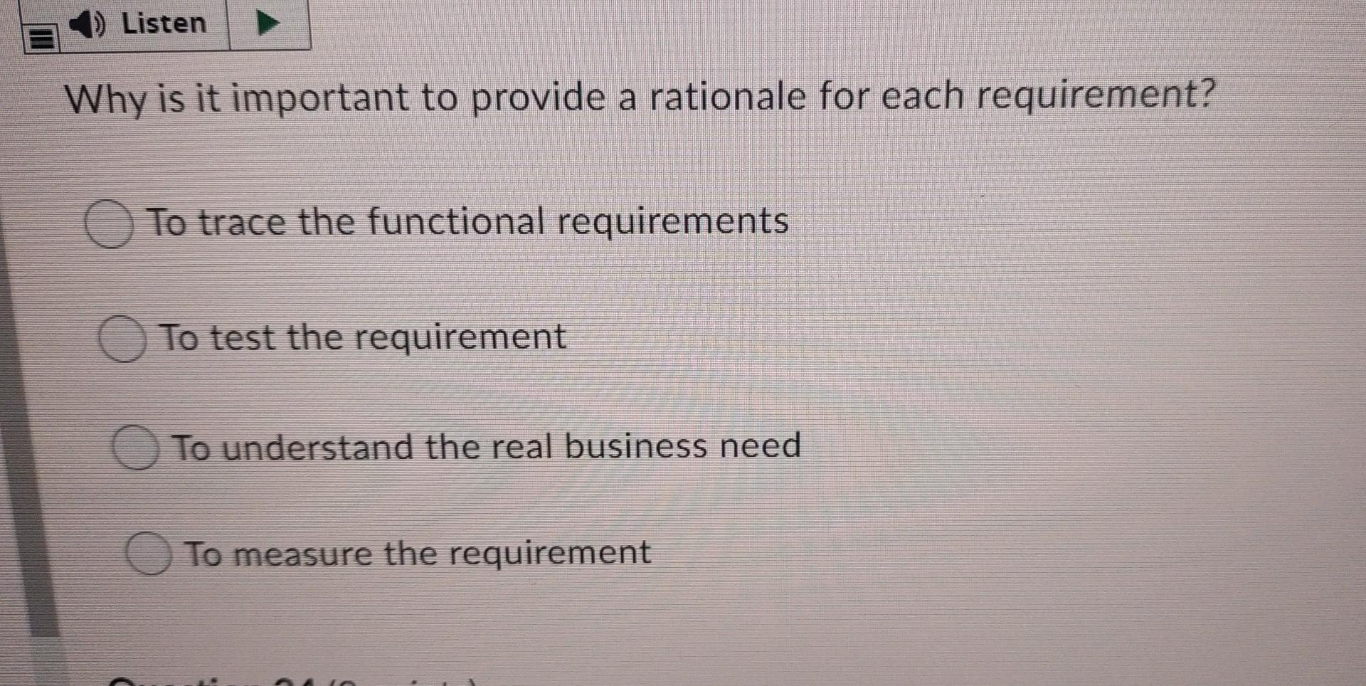Solved » Listen Why is it important to provide a rationale | Chegg.com