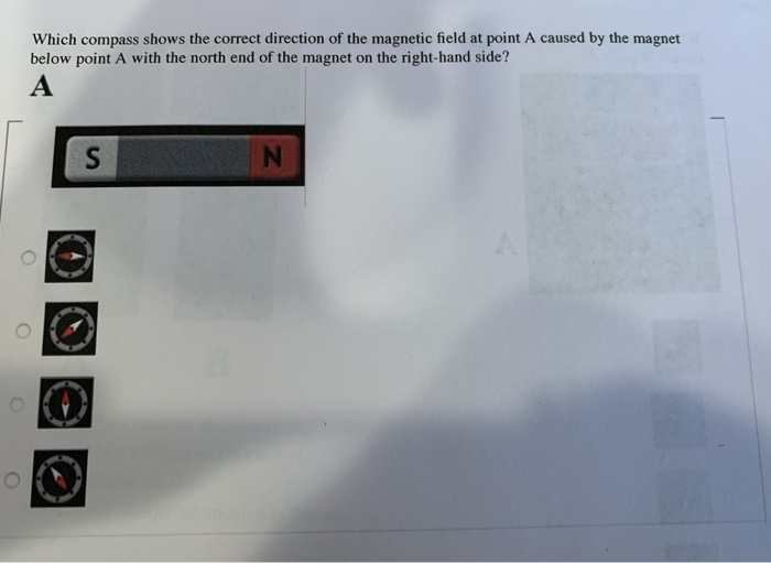 Solved which compass shows the correct direction of the