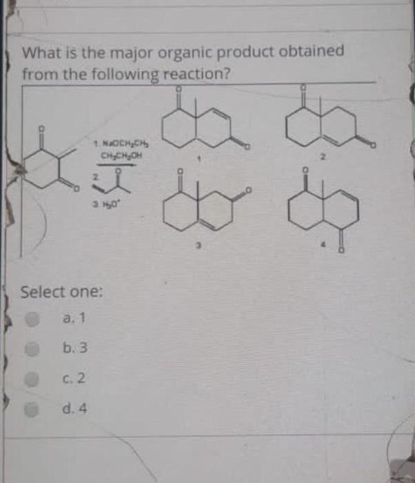 Solved What is the major organic product obtained from the | Chegg.com