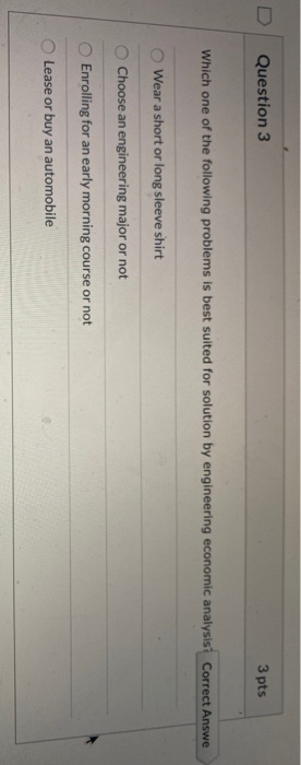 Solved Question 3 3 pts Which one of the following problems | Chegg.com