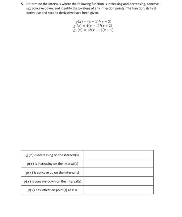 Solved 5. Determine the intervals where the following | Chegg.com