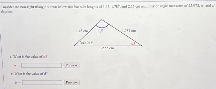 Solved Consider the non-right triangle shown below that has | Chegg.com