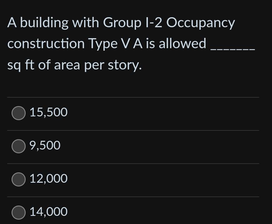 Solved A Building With Group I-2 Occupancy Construction Type | Chegg.com