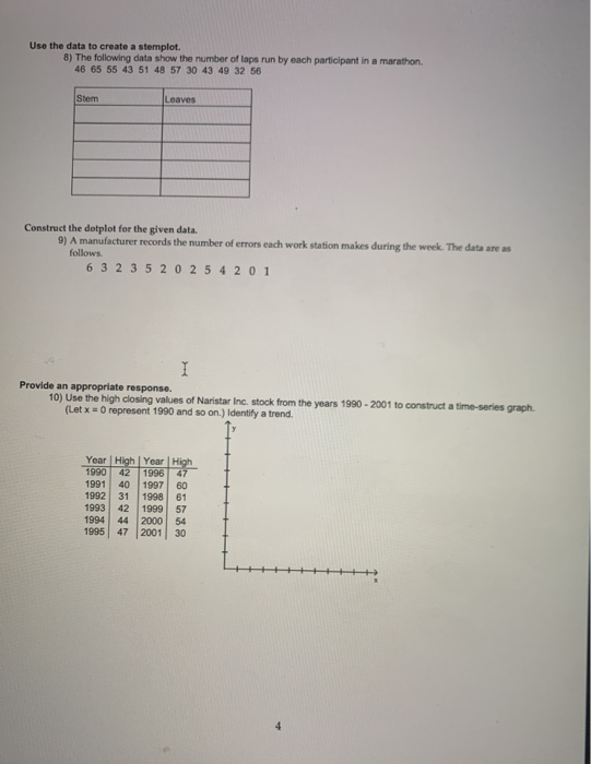 Solved 10 = points Show work for EVERY problem. Show work | Chegg.com