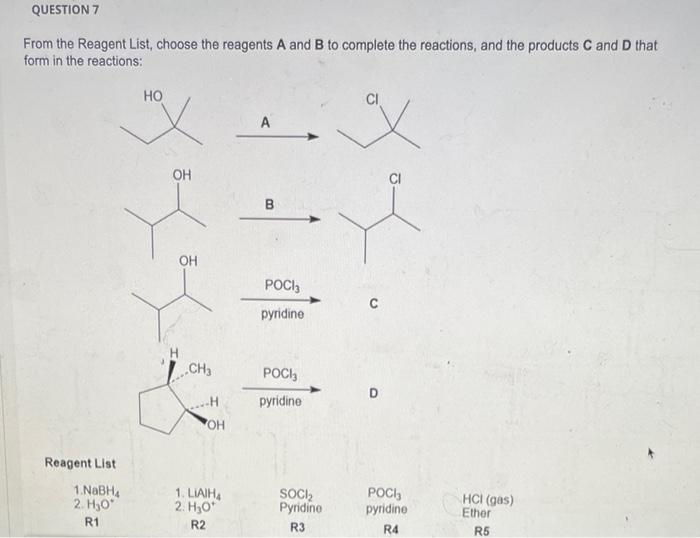 Solved From The Reagent List, Choose The Reagents A And B To | Chegg.com