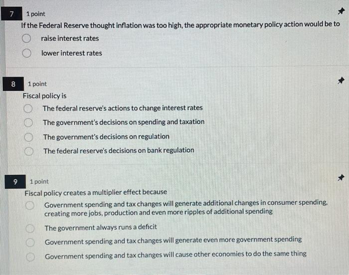 Solved If the Federal Reserve thought inflation was too | Chegg.com