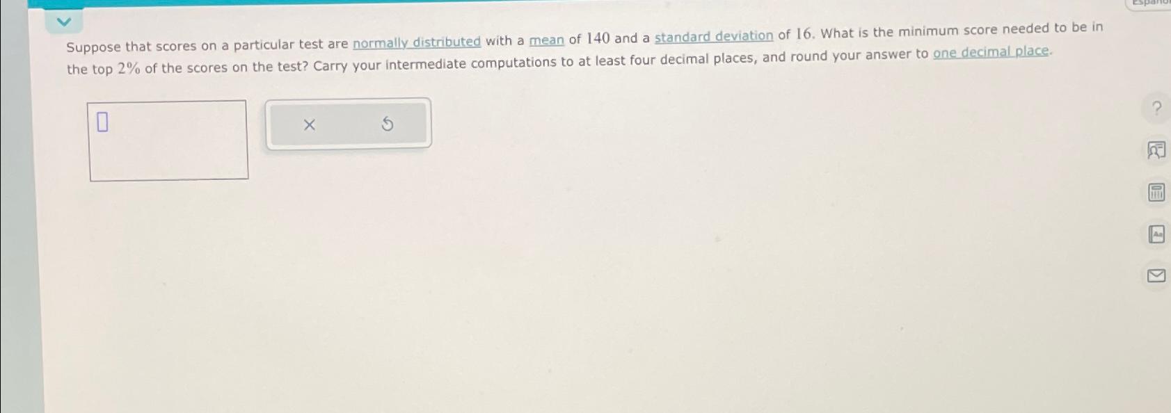 Solved Suppose That Scores On A Particular Test Are Normally | Chegg.com