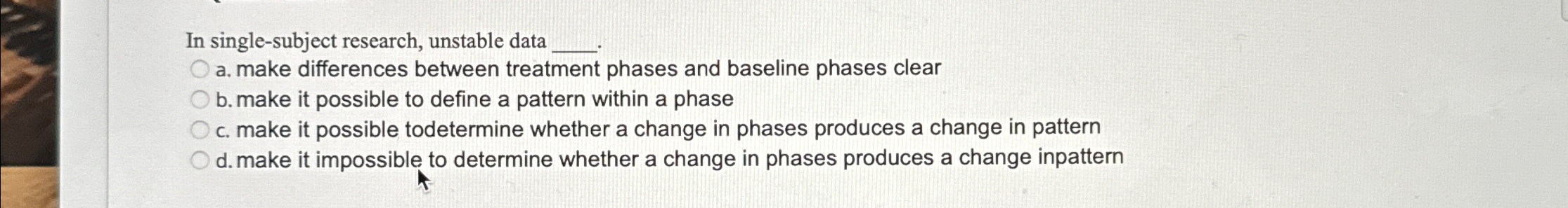 in single subject research unstable data