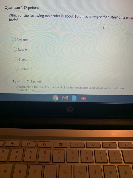 Solved Question 1 (2 points) Which of the following | Chegg.com