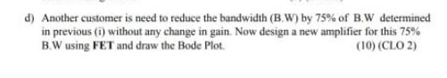 Solved Problem: Figure 1 shows a single stage BJT amplifier | Chegg.com