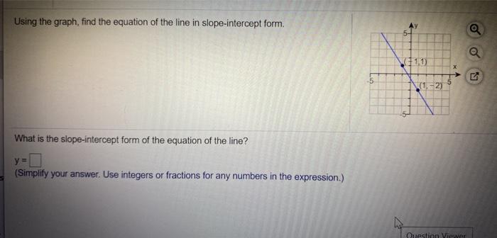 Solved Write an equation for the line shown on the right. | Chegg.com