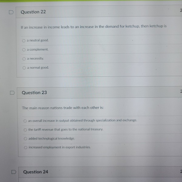 Solved Question 22 If an increase in income leads to an | Chegg.com