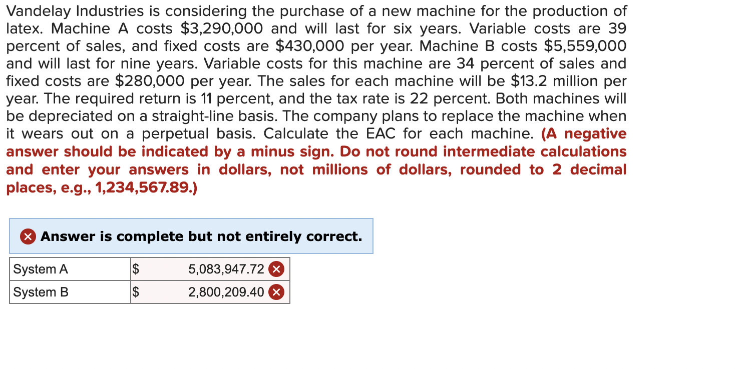 Solved Vandelay Industries is considering the purchase of a | Chegg.com