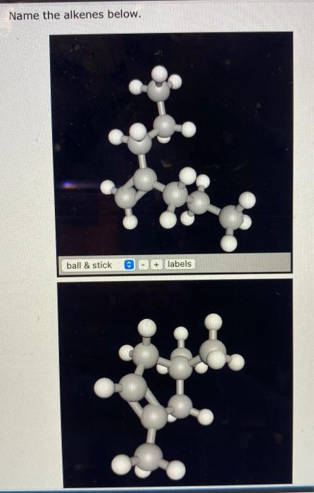 Solved Name the alkenes below. | Chegg.com